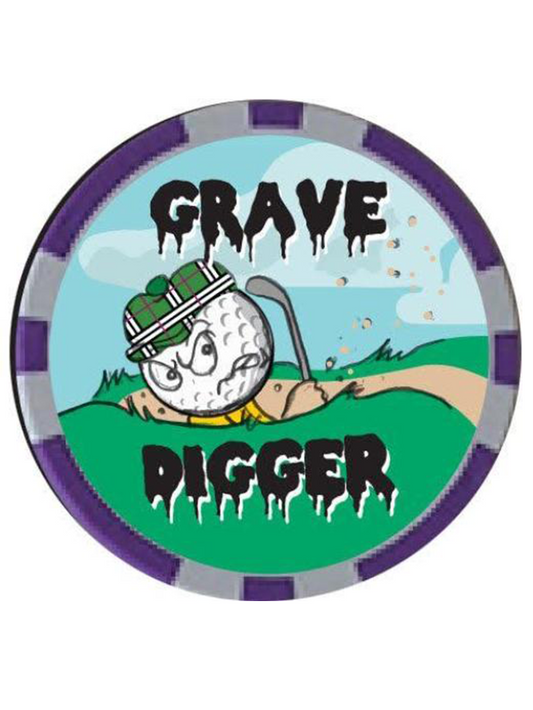 Grave Digger Golf Poker Gambling Chip