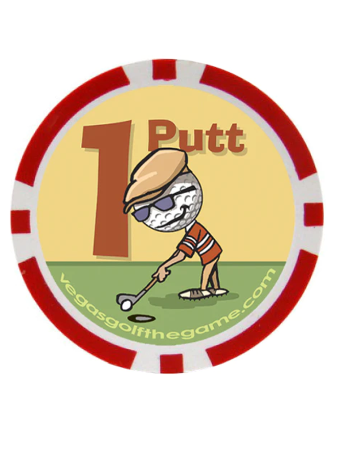 One Putt Golf Chip On The Course Golf Poker Chip