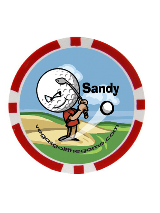 Sandy Golf Chip On The Course GSandy Golf Chip | On The Course Golf  Poker Chip