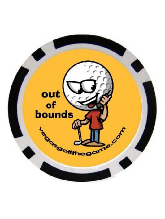 Out of Bounds On The Course Golf Poker Chip