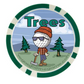 Trees Golf Game Poker Chip