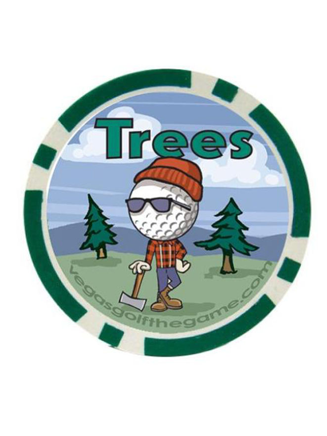 Trees Golf Game Poker Chip