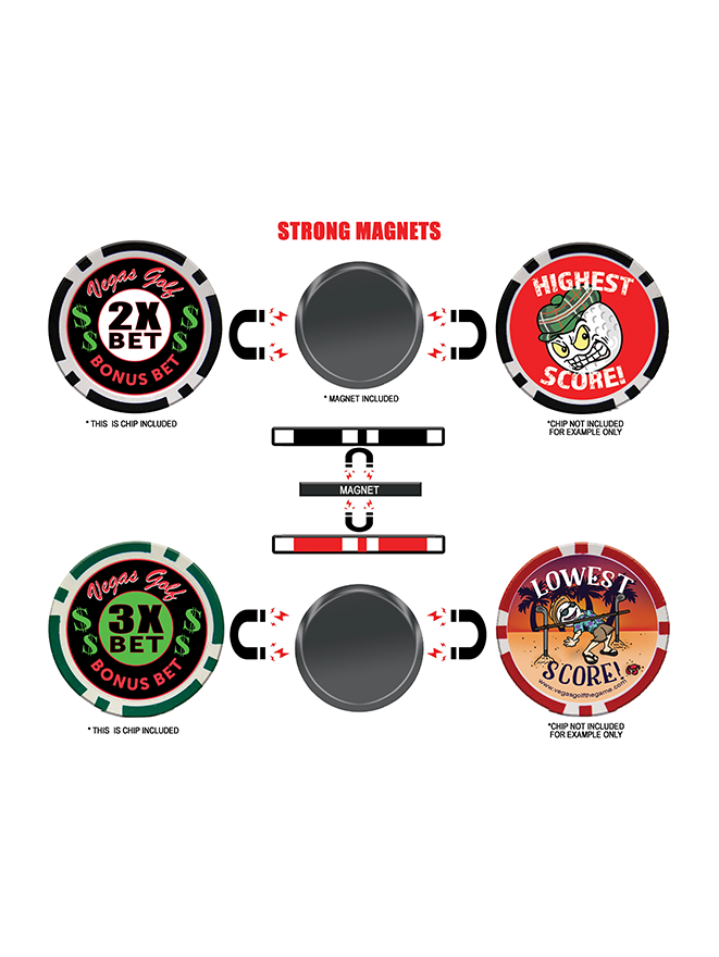 NEW MAGNETIZED 2X & 3X CHIPS with Magnets