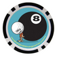 Eight Ball Golf Poker Game Chip