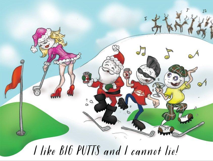 I like Big Putts and I Can Not Lie Free Funny Golf Cards